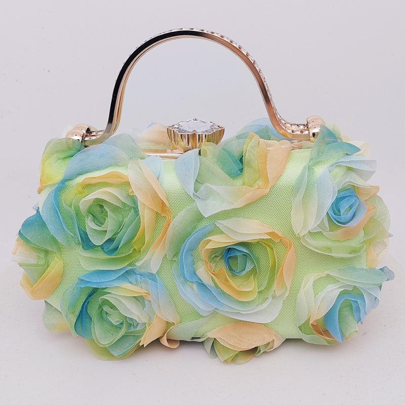 Pink Tote Bag Flower Shoulder High-end Spring Bag 2026 Luxury Designer Diamond Handbags for Woman Elegant Evening Wedding Clutch