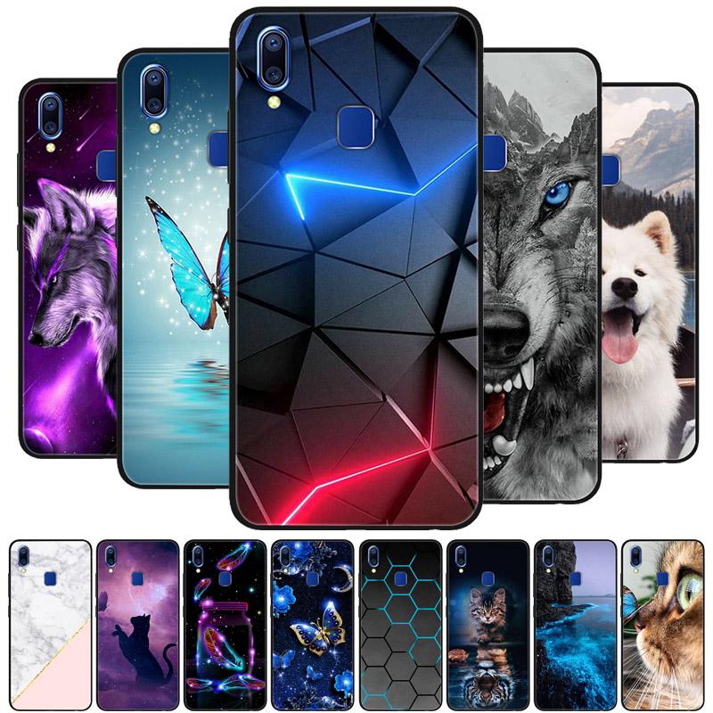 For Coque Vivo Y93 Lite Case Silicone Cartoon Painted Soft TPU Back Cover For Vivo Y91 Y95 Y93 Lite Case Y 91 Phone Cases Capas