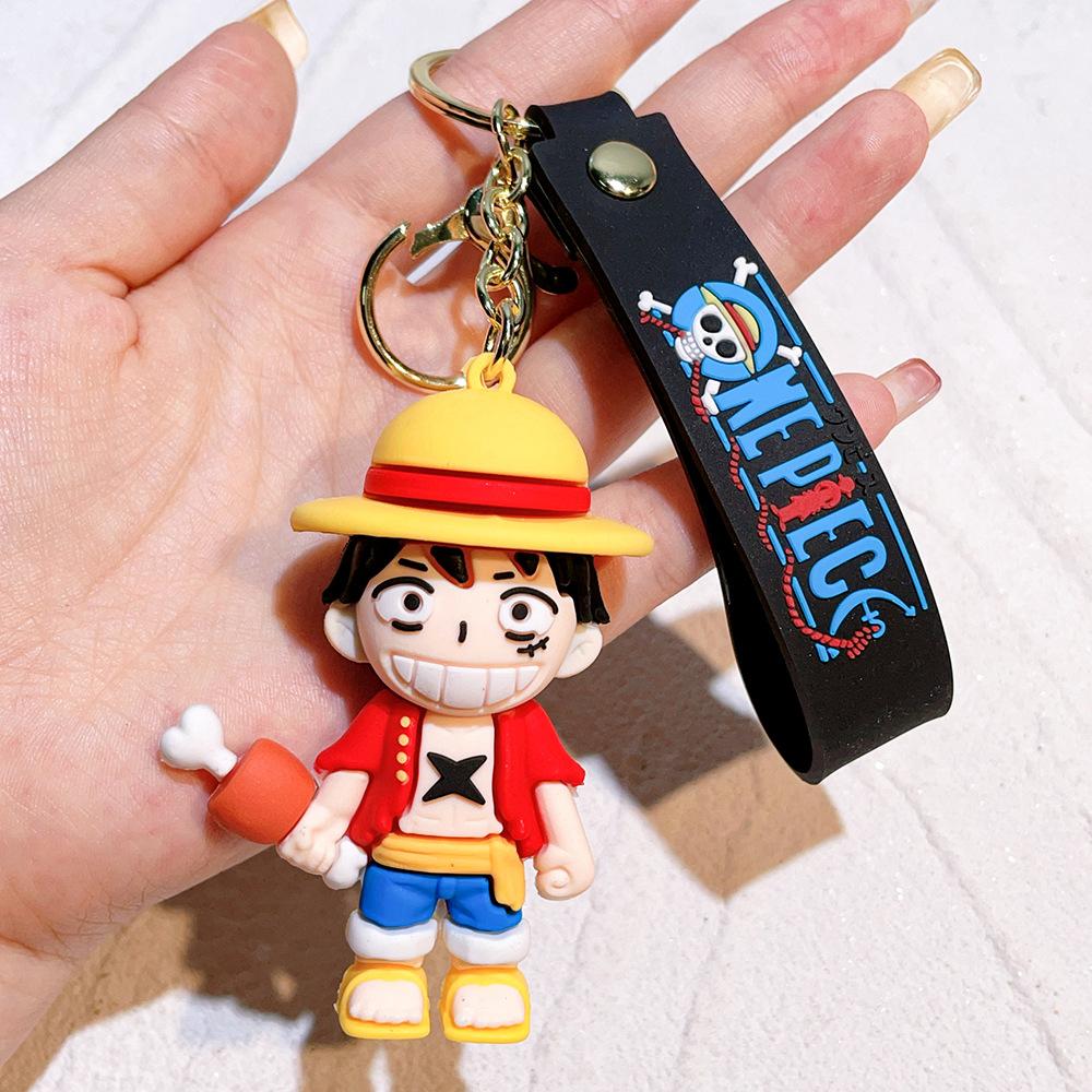 50Styles ONE PIECE Themed Keychain Cute Luffy, Roronoa Zoro, Silicone Toy Doll Key Chain Backpack Decor Small Gifts for Friends