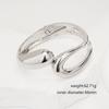 Interlocking Ring Open Bangle - European & American Light Luxury Design for Women