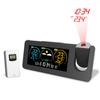 Modern Projection Digital Alarm Clock with Temperature and Humidity Display Remote Sensors for Students and Professional