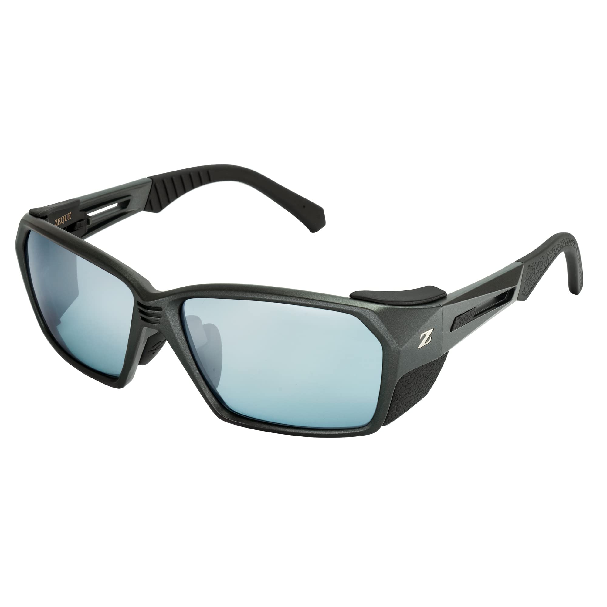 

Zeque Polarized Sunglasses LOOF Moss Black MASTER SILVER MIRROR F-2046 BLUE/