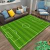 Soccer Field Pattern Carpet for Bedroom, Green Area Rug Design Suitable for use as an anti-slip for living room bedroom sofas
