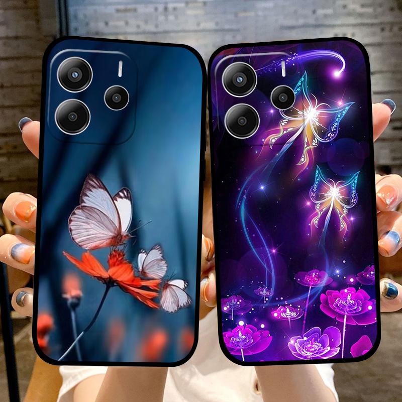Case For Redmi Note 14 4G 5G Phone Cover Shockproof Silicone Soft TPU Bumper Fundas For Xiaomi Redmi Note 14 Color Painted Coque