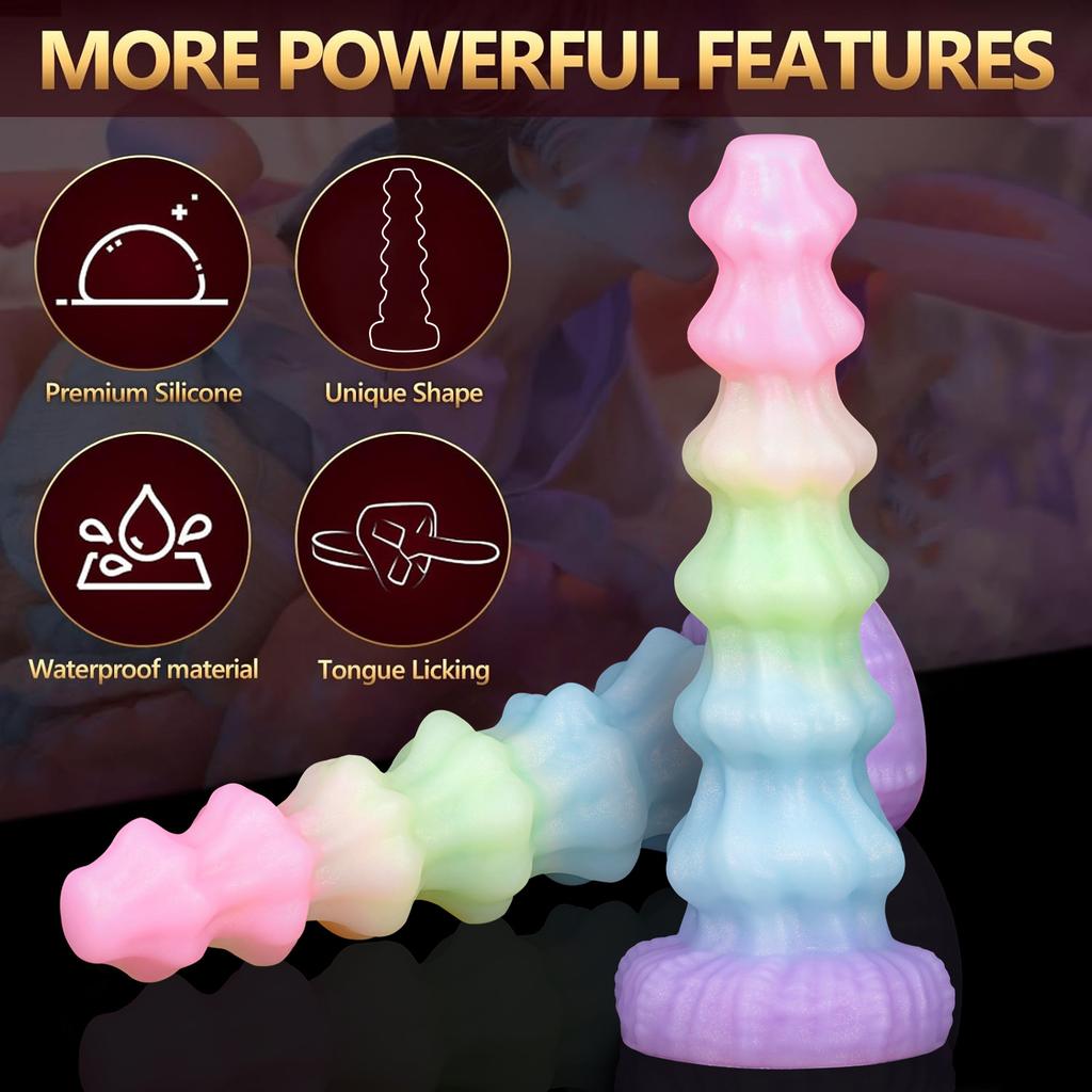 Alien Penis Candy Colored Liquid Silicone Male And Female Masturbator Anal Plug Orgasmic Wand Adult Sex Toy