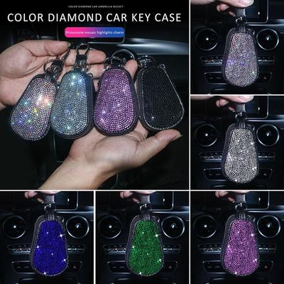 Bling Car Key Case Keychian Cover Holder Keyring Diamond Rhinestone Car Interior Accessories for Woman for Benz Bmw F10 Bmw F30