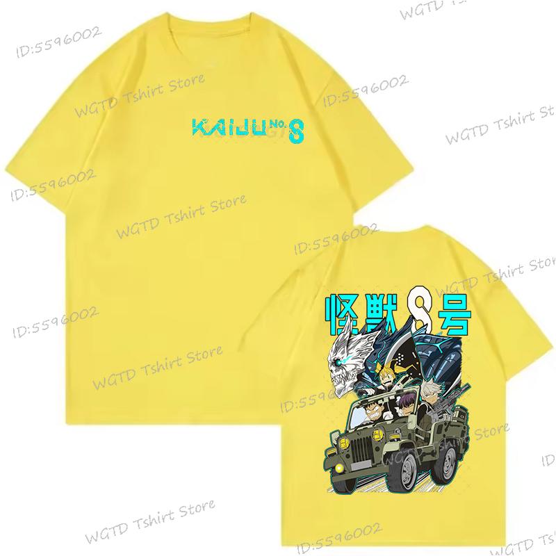 Men's Street Cool T-Shirt Tops Kaiju No 8 Fashion Casual Tops Anime Gift for Him Monster 8 Harajuku Streetwear Short Sleeve Tees