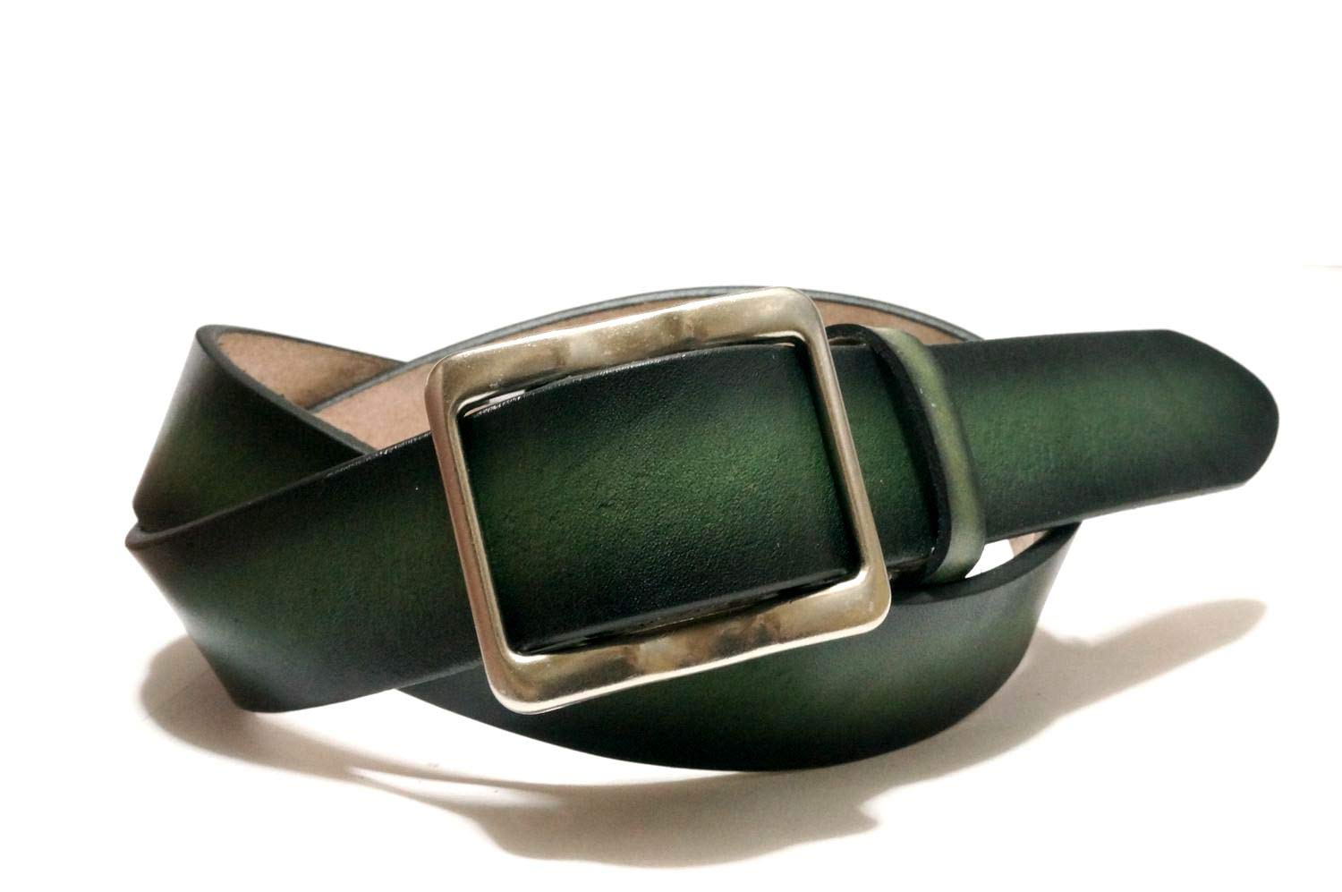 

[TOCHIGI LEATHER] Tochigi Leather Belt, Tochigi Leather Belt, Slider Buckle, Men s Casual, Gradient Design, High-Quality Natural Leather,