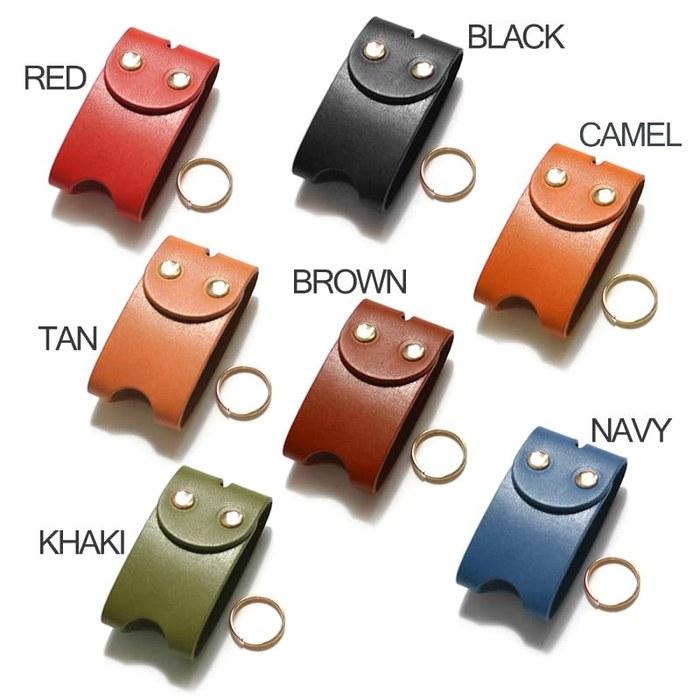 Key Keeper Key Cover Genuine Leather Made In Japan Tochigi Leather Full Cover Key Case (Black)