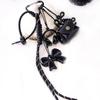 Exquisite Woven Maillard Bow Rope Pendant Earphone Gifts Mini Bow Faux Leather Bag Accessories for Women