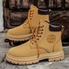 New women's shoes rhubarb boots Martin boots fried street summer and winter season sweet cool British style short boots popular lace-up slim boots