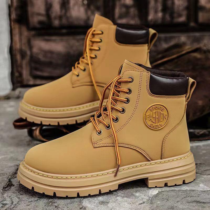 New women's shoes rhubarb boots Martin boots fried street summer and winter season sweet cool British style short boots popular lace-up slim boots
