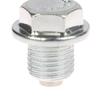 1 Stück Autozubehör Magnetischer Saug-Ablassschrauben mit 5 Dichtungen Neodym-Magnet Edelstahlbolzen Heavy Duty Ölstopfen