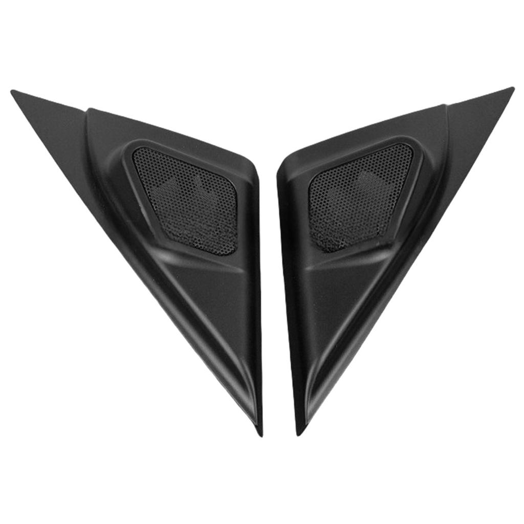 Pack Of 2 Easy Installation Speaker Panel Auto Car Door Speaker A Pillar Cover Trim Tweeter Panel Seamless Fit ABS Black