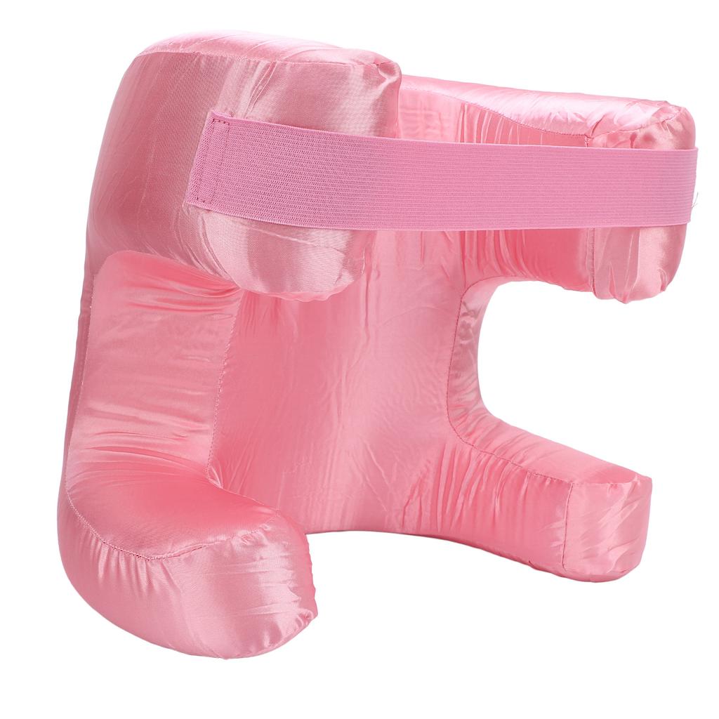 Face Pillow Silk Fabric Memory Foam Soft Cushioning Ergonomic Beauty Pillow for Back Sleep Roseate