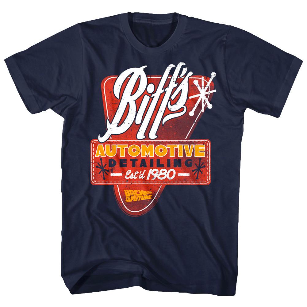 Back To The Future Biff Automotive Detailing 1980 Men T Shirt Garage Movie S