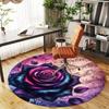 1pc Rose Symphony Round Chair mat Area Rug - Non-Slip, Floor Mat for Office, Bedroom, Ideal home decor Christmas Gift p0811482