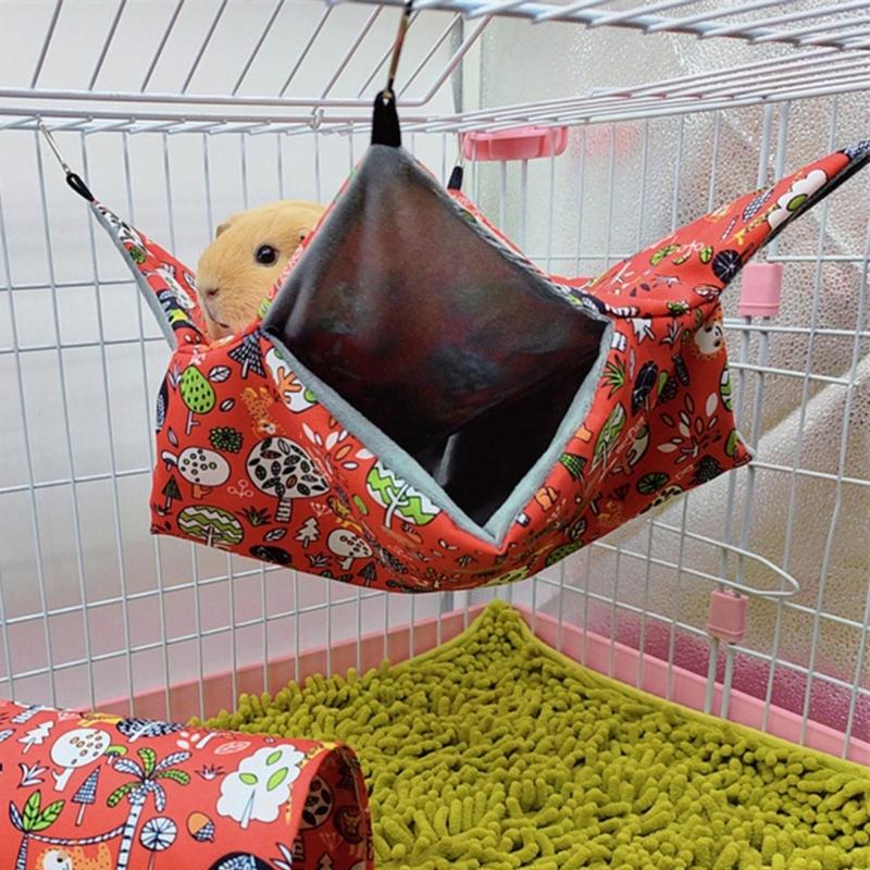 Meerschweinchen Sommer Hängematte Warmes Bett Versteckhaus Käfig Nest für Gleitbeutler Frettchen Eichhörnchen Einfach zu bedienen