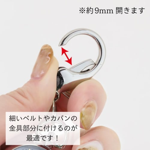 Sun Flame J-Axis Keychain Watch, Shimaenaga (Long-tailed Tit), Hokkaido Design, CF2A0005-BL, Women's, Silver