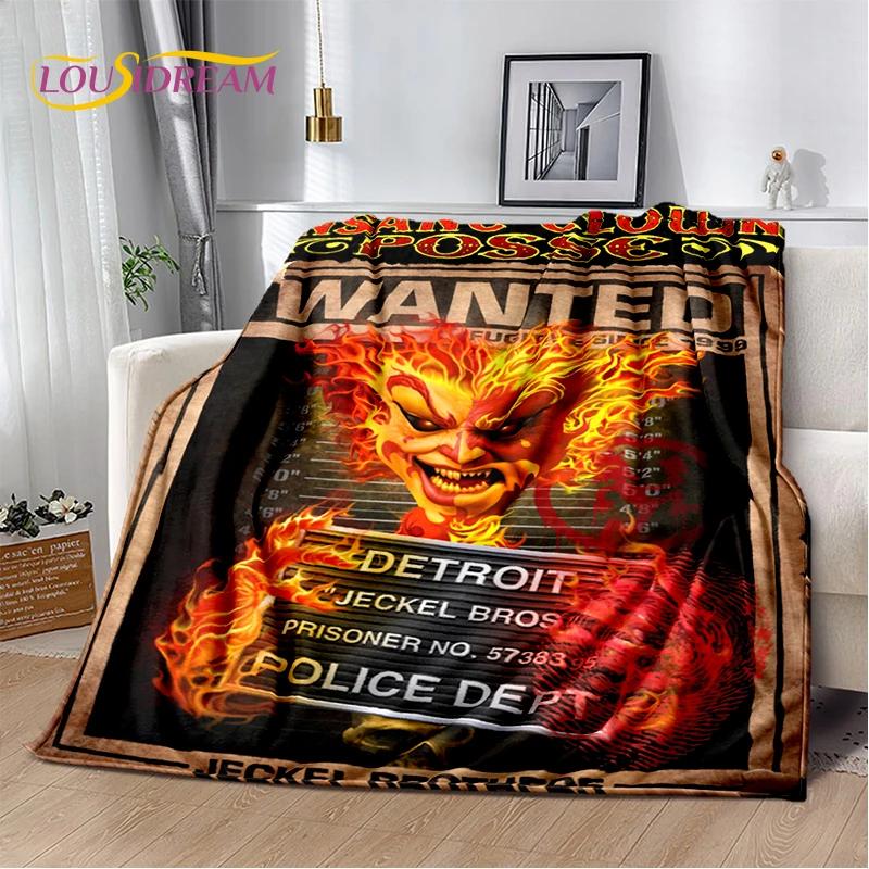 Icp Insane Clown Posse Juggalo Rap Metal Soft Flannel Blanket for Bed Bedroom Sofa Picnic,Throw Blanket for Cover Outdoors Gift