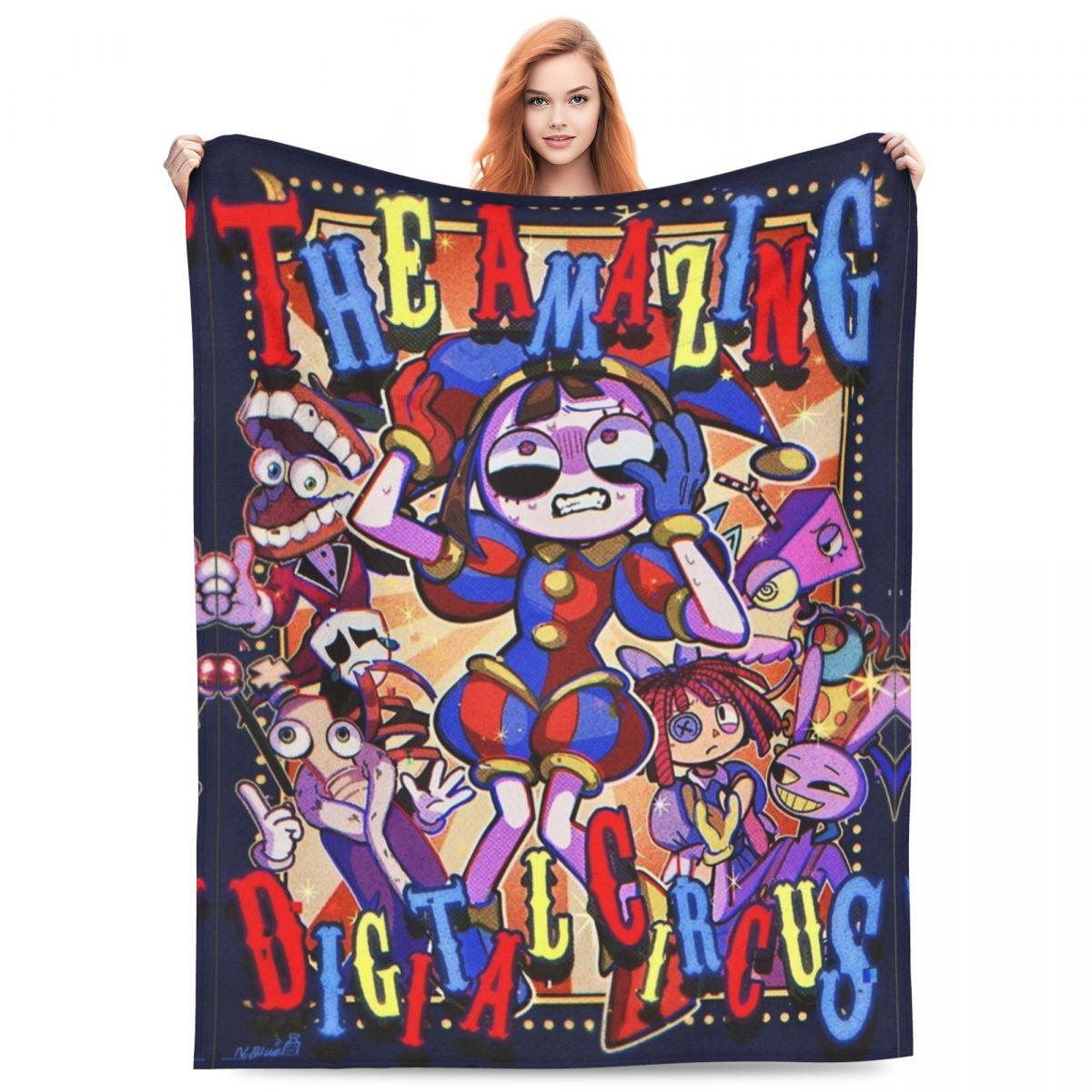 The Amazing Digital Circus Art TV Series Blankets Soft Velvet Comfort Gifts Throw Blanket Rug Piece 75X95CM