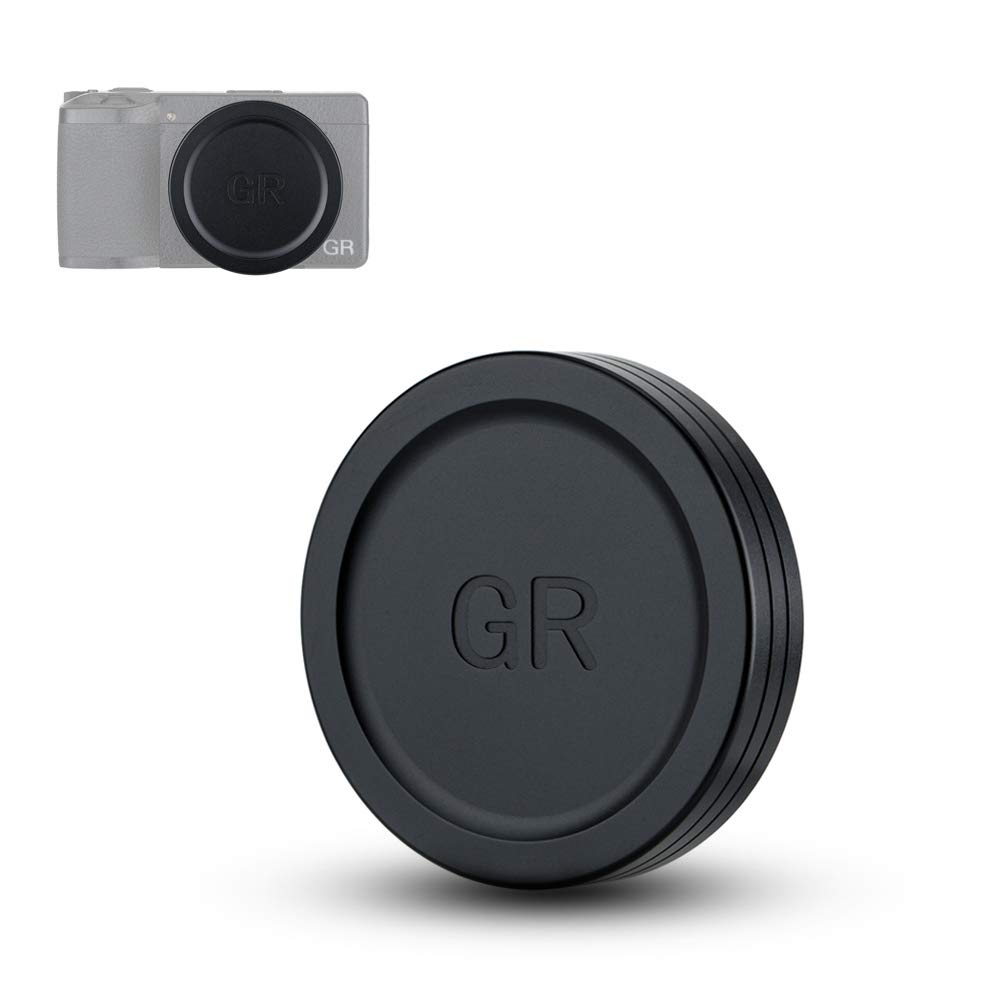 

JJC Aluminum Lens Cap Cover Protector for Ricoh GR IIIx GR IIIx HDF GR3x HDF GR III HDF GR3 HDF GR II GR2 with Soft EVA Interior Black -