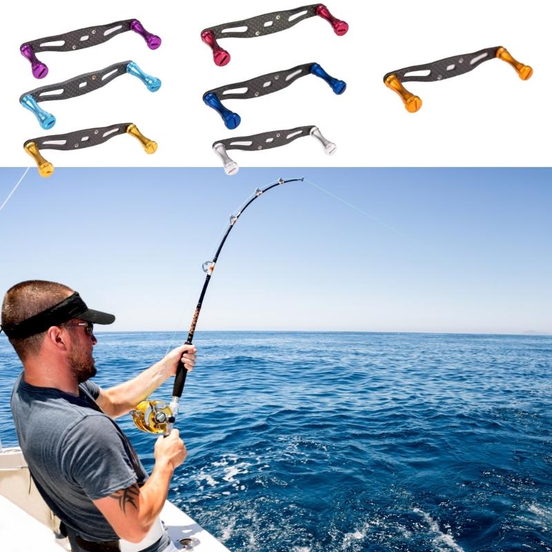 Carbon Fibers Double Handle Fishing Reel Power Handle Replacement Assembly Part Double Rocker Arm Fishing Reel Handle
