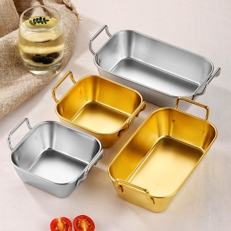 Multifunctional Stainless Steel Toddler Plates Set for Kids, Durable Metal Dinnerware, Safe for Oven and Dishwasher Use