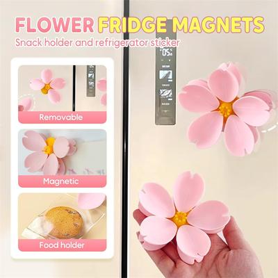 Sakura Magnetic Clip Banana Closure Clip Creative Kitchen Gadget Multifunctional Snack Sealer Clip Cute Home Fridge Magnet