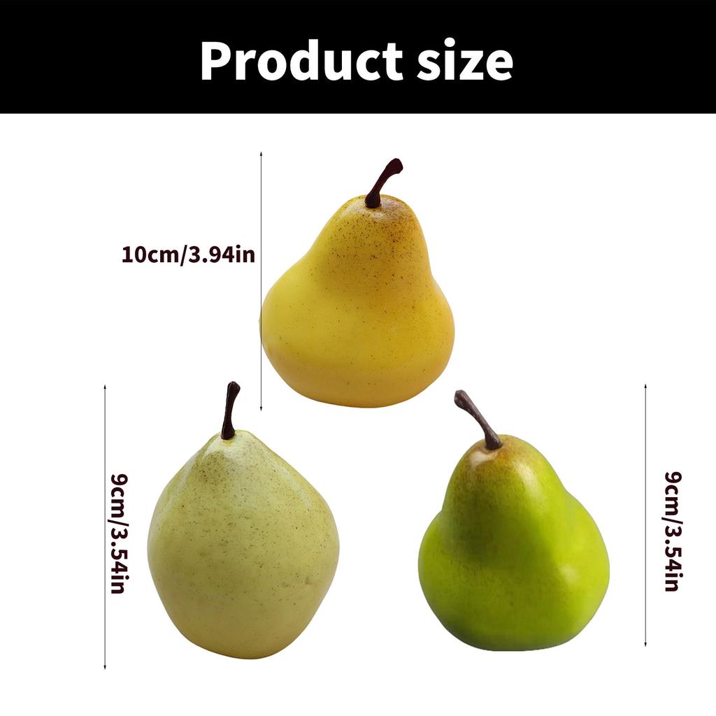 Realistische Schaumstoffbirne für Tischdekorationen im Esszimmer Künstliche Frucht Ornament Küchen Dekorationszubehör