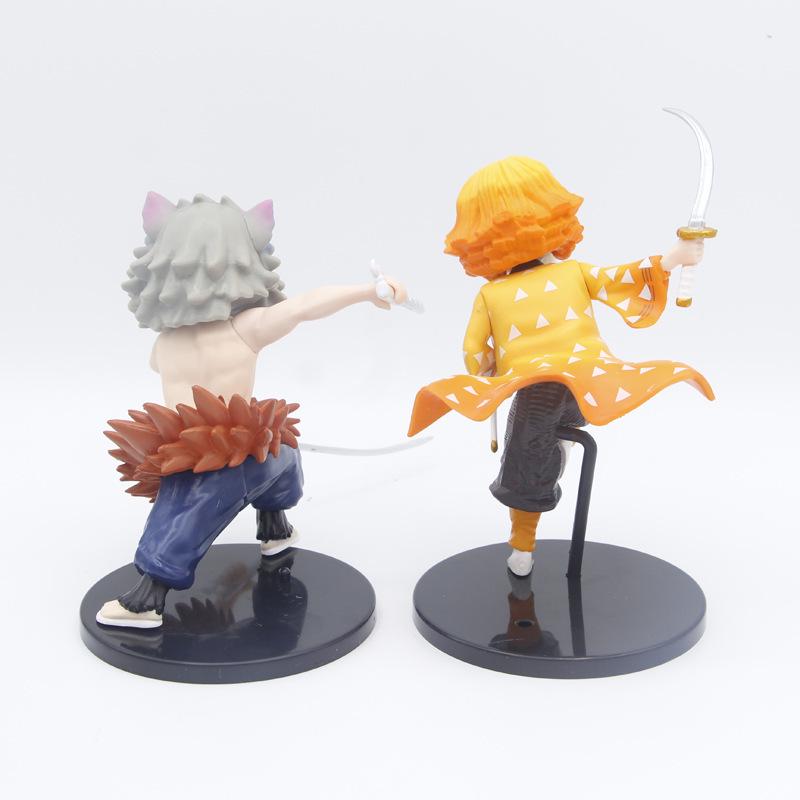 Q Version Demon Slayer Figures - Tanjiro, Nezuko & Zenitsu Ornaments In Sitting, Standing, or Kneeling Poses