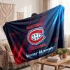 Montreal Canadiens Flannel Blanket, Custom Name Text Personalized Soft Throw Blanket Home Decor Gift