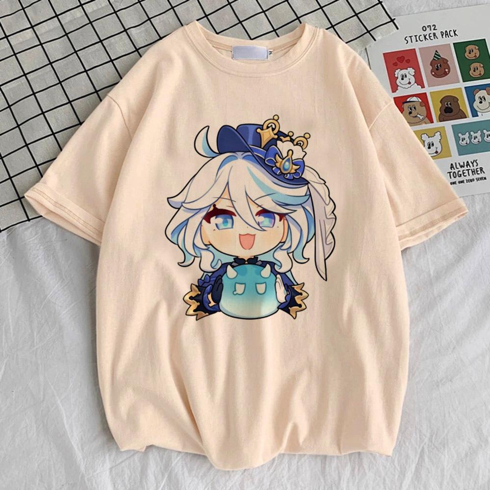 Genshin Impact t shirt female streetwear anime Graphic kawaii Psychedelic shirt University Pop Culture Psychedelic Punk Pastel