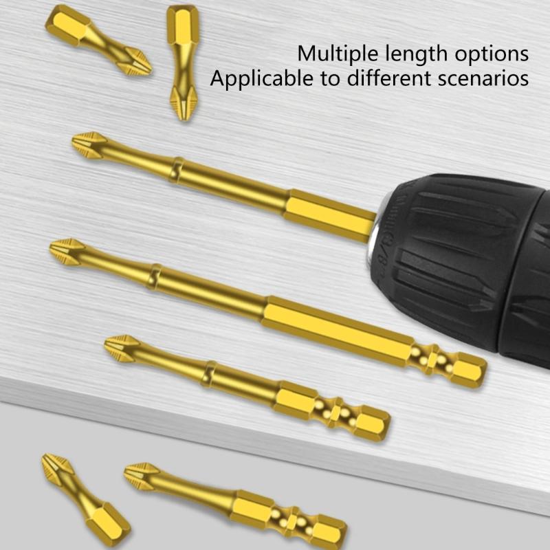 10Piece High Torque Impact Driver Bit Set, Magnetic Antislip Screw Removal Home Repair Tool Suitable for Electric Drills