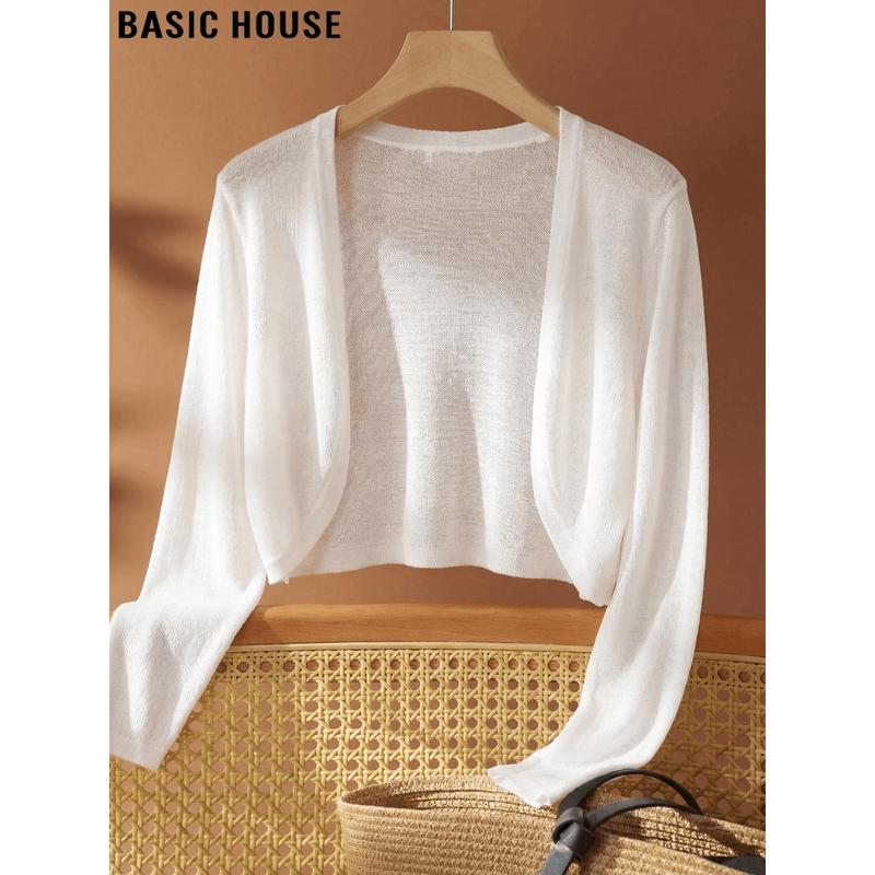 Basic House Women s Short Tencel Sun Protection Cardigan L