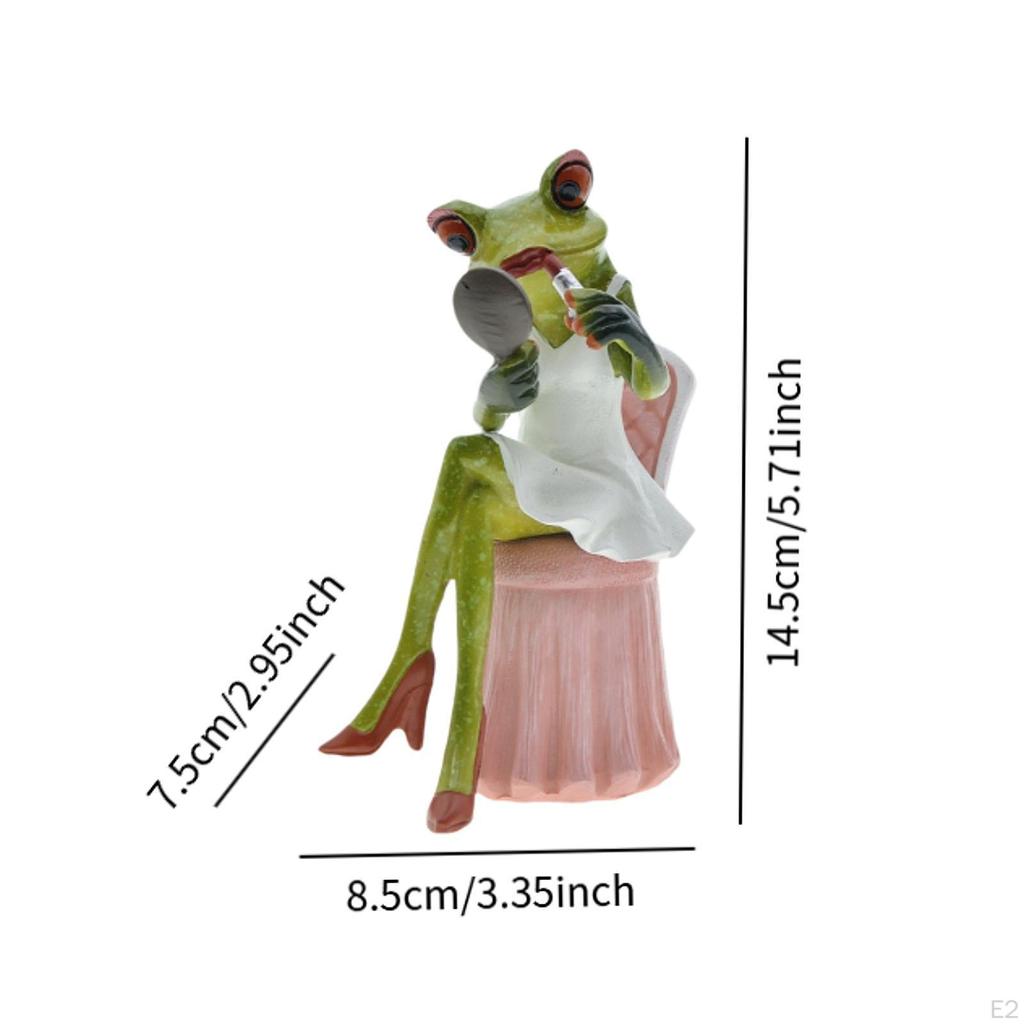 Frog Figurine for Garden Decoration Centerpiece Art Piece Pond And Fence