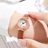 Women' Watches Rhinestone Quartz Wristwatch Leather Strap Watch