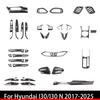 For Hyundai I30/I30 N 2017-2025 Car Tuning Carbon Fiber Central Console Gear Shift Window Button Air Vent Cover Accessories LHD
