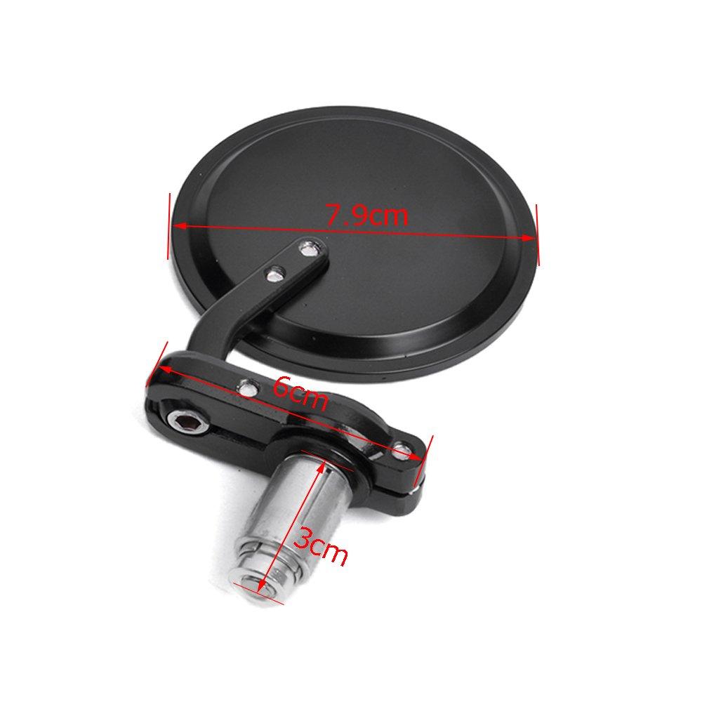 Devilmotor Motorcycle Mirror, Universal Motorcycle Mirror, Bar End Mirror, CNC Round, Left and Right