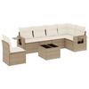 VidaXL Salon de Jardin avec Coussins 7 pcs, Canapés de Terrasse, Ensemble de Meubles de Patio, Mobilier d'Extérieur, Beige 3220237