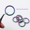 40Pcs Fishing Rod Ceramic Guide Rings 10 Size 0.18in to 1.17in Diameter Universal Replacement Colorful Fishing Rod Eye
