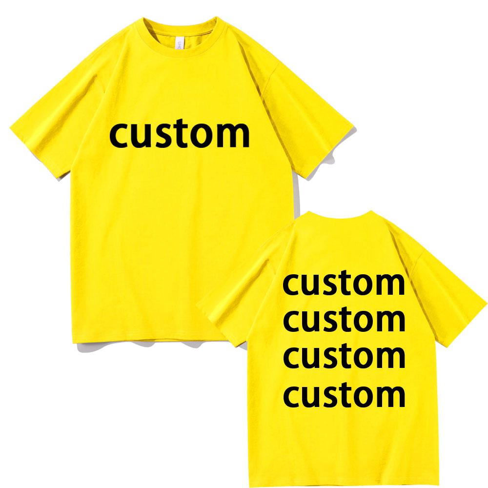 Fashion Brand Design Diy Custom Print T-shirts Men Women Hip Hop Rock Punk Vintage T Shirts Male Anime Casual Oversized Tshirt