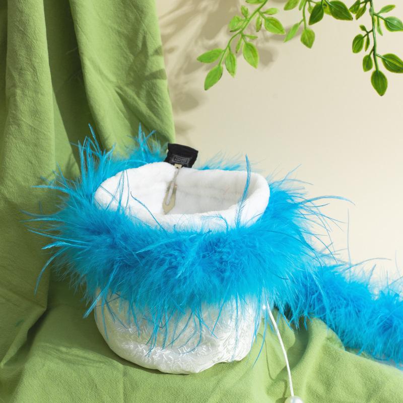 Colored Feather Strips 8-10 Ostrich Hair Top Strips Dance Clothes Hairpin Diy Decorative Materials Clothing Transformation Accessories