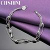 CHSHINE 925 Sterling Silver Three Snake Chain Beads Bracelet For Women Wedding Fashion Charm Jewelry
