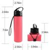 600ml Foldable Water Bottle, Silicone Foldable Water Bottle, Leak-proof Sports Collapsible Water Bottle For Running Hiking