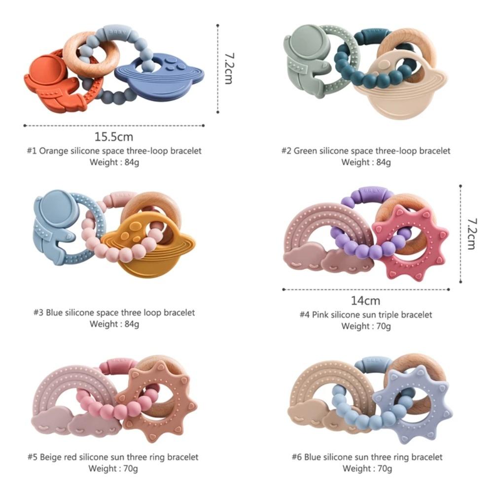Baby Silicone Bracelet Teether Toys BPA Free Silicone Celestial Nursing Teething Toys Food Grade Silicone Newborn Toys Gift