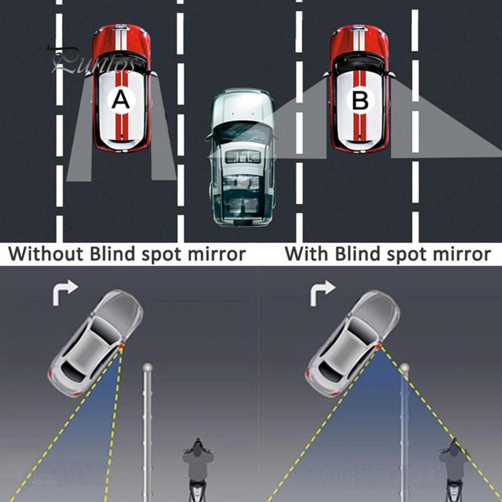 1 Pair Car Auto Wide Angle Rearview Adjustable Blind Spot Mirror