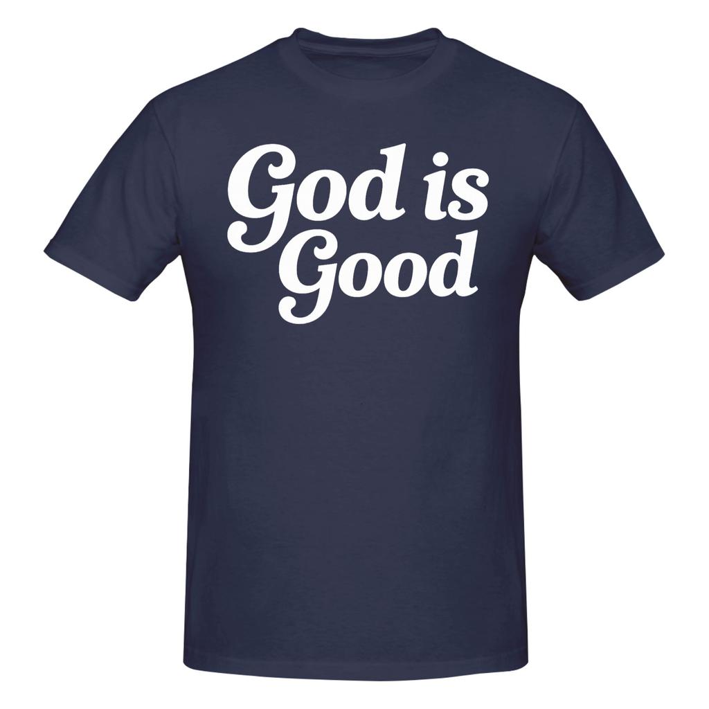 1 Piece Trendy Christian Saying Minimal Novelty 100 Cotton Tshirt God Is Good Tees Tops For Unisex