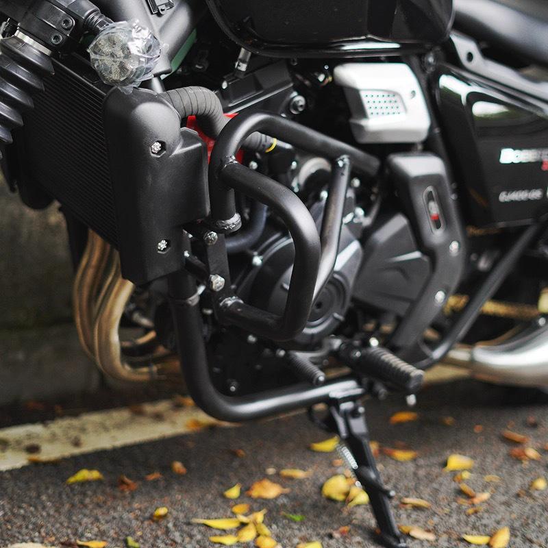 Yangtze 400/450/700 Bumper Guard Bar with Quick Release Backrest and Retro Saddlebag