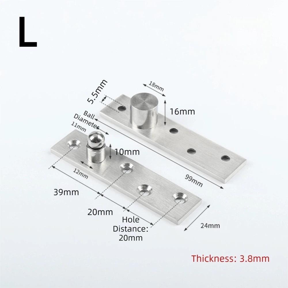 2 Pack Stainless Steel 360 Degree Rotation Door Pivot Hinge Small, Medium, Large Top and Bottom Mount Up Down Shaft Pivot Hinge